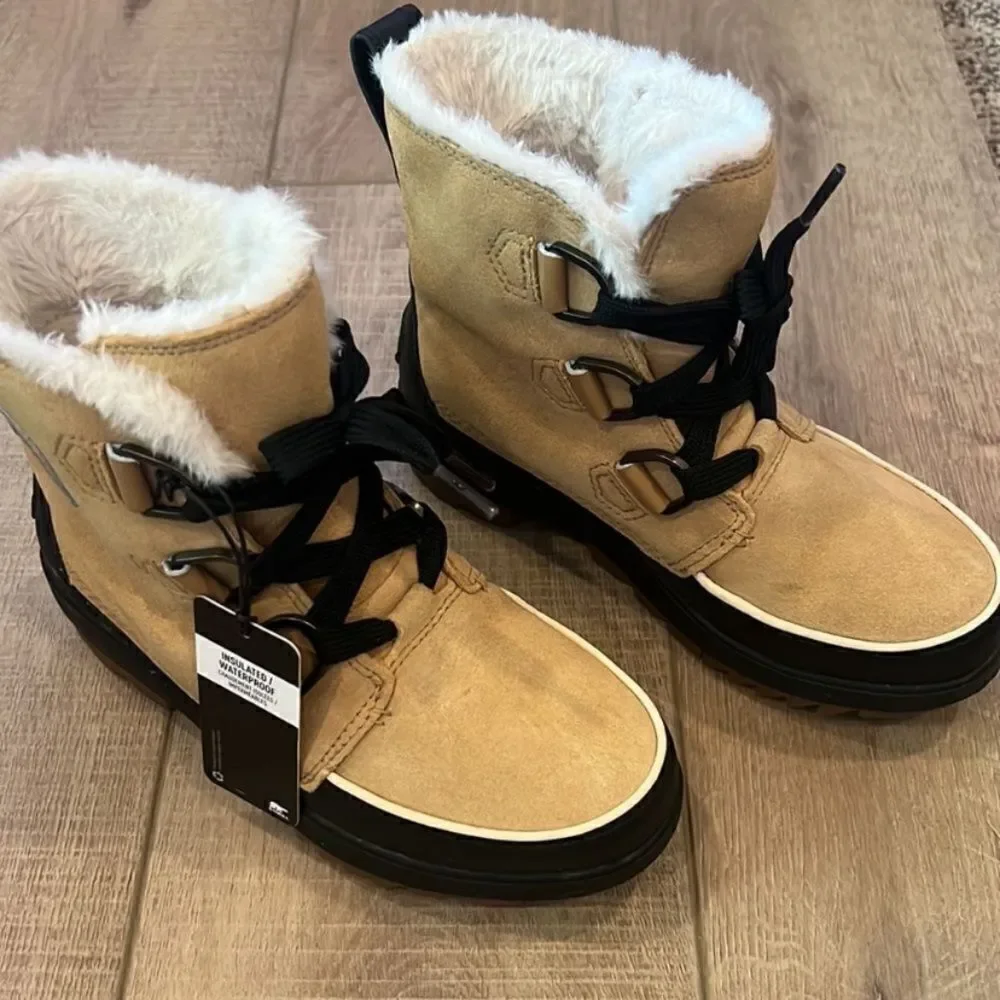 Sorel Tivoli Waterproof Boots with 100g Insulation in Curry Leather US 6